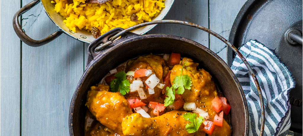 Curry chicken and rice - Astral Chicken